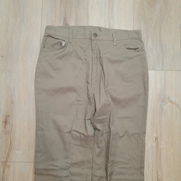 Vintage 70s Levi's 517 Sta-Prest Polyester Jeans 39x26 (Tag 42x32) USA Dacron - Picture 2 of 8